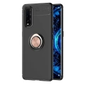 HERŞEYTREND Oppo Find X2 Kılıf Range Yüzüklü Silikon - Siyah-gold
