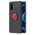HERŞEYTREND Oppo Find X2 Kılıf Range Yüzüklü Silikon - Siyah-kırmızı