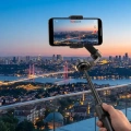 HERŞEYTREND Profesyonel Telefon Gimbal Stabilizer 3 Axis Video Sabitleyici Vlog Tripod