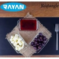 HERŞEYTREND Reqtangle Tekli Dikdörtgen Cam Kahvaltılık Royaleks-81484