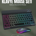 HERŞEYTREND RGB Aydınlatmalı Şarjlı Kablosuz Klavye ve Mouse Seti – Modern ve Kompakt Tasarım