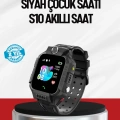 HERŞEYTREND S10 Akıllı Çocuk Saati Siyah Model Çift Yönlü Konuşma ve SOS