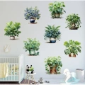 HERŞEYTREND Saksılı Çiçek Tasarımlı 8li Sticker MC-480A