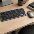 HERŞEYTREND Şarjlı Kablosuz Klavye ve Mouse Seti Kompakt Taşınabilir Tasarım