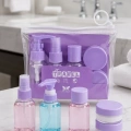 HERŞEYTREND Şeffaf Seyahat Dolum Şişesi Seti 5 Parça Kozmetik Organizer