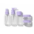 HERŞEYTREND Şeffaf Seyahat Dolum Şişesi Seti 5 Parça Kozmetik Organizer
