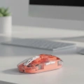 HERŞEYTREND Sessiz Tıklamalı Şeffaf Mouse Bluetooth ve USB Uyumlu