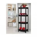 HERŞEYTREND Shelf Unit Raf Ünitesi Siyah Renk 4 Katlı Royaleks-81414