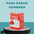HERŞEYTREND Şifreli Kırmızı ATM Tasarımlı Çelik Kasa Görünümlü Kumbara