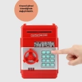HERŞEYTREND Şifreli Kırmızı ATM Tasarımlı Çelik Kasa Görünümlü Kumbara