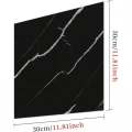 HERŞEYTREND SİYAH MERMER DESENLİ ALÜMİNYUM PLASTİK DUVAR STİCKER (30*30)
