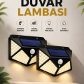 HERŞEYTREND Solar Sensörlü Duvar Lambası Bahçe Lambaso Parlak Beyaz Işık Suya Dayanıklı