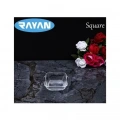 HERŞEYTREND Square Tekli Kare Cam Kahvaltılık Kase ROYALEKS-25057