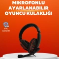 HERŞEYTREND Stereo KırmızıKulaklığı Yumuşak Pedli Mikrofonlu
