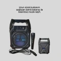 HERŞEYTREND Taşınabilir 6.5” Bluetooth Hoparlör USB TF Kart Mikrofonlu Şarjlı Sistem