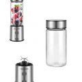 HERŞEYTREND Taşınabilir Cam Blender 450 ml 350 ml Çift Hazneli Smoothie Blender
