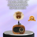 HERŞEYTREND Taşınabilir Mini Retro Radyo Bluetooth Hoparlör USB SD AUX Destekli