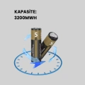 HERŞEYTREND Tekrar Şarj Edilebilir AA USB Type-C Pil | 1000+ Döngü | 1.5V Sabit Voltaj
