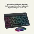 HERŞEYTREND Türkçe Q Klavye Düzenli RGB Kablosuz Klavye Mouse Set