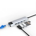 HERŞEYTREND Type C Çoklu Port Hub 8 Port USB HDMI SD Kart Ethernet Adaptör