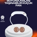HERŞEYTREND USB Şarjlı Katlanabilir Mini Boyun Fanı 1–3 Saat Kullanım