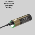 HERŞEYTREND USB Type-C Girişli Şarjlı AA Lityum Pil | 1.5V Sabit Çıkış | 3200mWh (2li Paket)