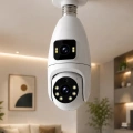 HERŞEYTREND Wi-Fi Çift Lens Ampul Kamera  Akıllı Ev Güvenliği
