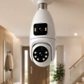 HERŞEYTREND Wi-Fi Çift Lens Ampul Kamera  Akıllı Ev Güvenliği