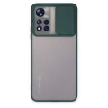 HERŞEYTREND Xiaomi Redmi Note 11t Kılıf Palm Buzlu Kamera Sürgülü Silikon - Yeşil