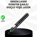 HERŞEYTREND Yüksek Güçlü Yeşil Lazer Pointer 5000mW Şarjlı