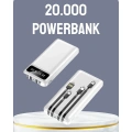 Hızlı Şarj Destekli 20.000mAh Powerbank USB Type-C Lightning LCD