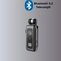 İçi Sarılabilen Kablo ve Yaka Klipsli Bluetooth Kulaklık
