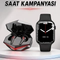 İkili Set Dev Kampanya Ucuz Kulaklık Ucuz Akıllı Saat Gürültü Önleyici Uzun Pil Ömrü