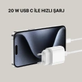 iOS Uyumlu 20W USB-C Hızlı Şarj Cihazı Telefon ve Tablet İçin