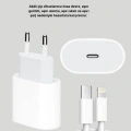 iPhone ve iPad Uyumlu 20W Güvenli USB-C Hızlı Şarj Adaptörü