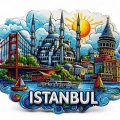İstanbul Temalı Silikon Buzdolapı Süsü Magnet Alk5373