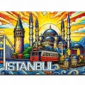 İstanbul Temalı Silikon Buzdolapı Süsü Magnet Alk5377