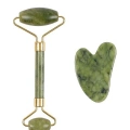 Jade Roller ve Gua Sha Taşı Yüz Bakım Masaj Seti