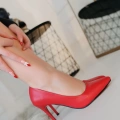Jilya Kırmızı Cilt Stiletto Ayakkabı