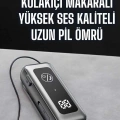 Kablolu Makaralı Bluetooth Kulaklık Uzun Pil Ömrü Dijital Göstergeli