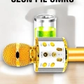 Kablosuz Bluetooth Karaoke Mikrofon USB ve AUX Girişli, Yüksek Ses Kalitesi