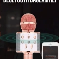 Kablosuz Bluetooth Karaoke Mikrofon USB ve AUX Girişli, Yüksek Ses Kalitesi