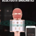 Kablosuz Bluetooth Karaoke Mikrofon USB ve AUX Girişli, Yüksek Ses Kalitesi
