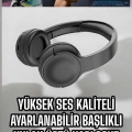 Kablosuz Bluetooth Kulaklık ANC/ENC Destekli Kulak Üstü Yüksek Ses Kaliteli