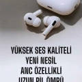 Kablosuz Bluetooth Kulaklık Gürültü Önleme, Su Geçirmez, Mikrofonlu