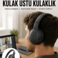 Kablosuz Bluetooth Kulaklık Kulak Üstü Ayarlanabilir Uzun Ömürlü Yeni Nesil