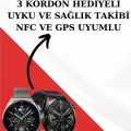 Kablosuz Bluetooth Kulaklık ve Kordon Hediyeli Akıllı Saat Nabız Ölçer Uzun Pil Ömrü