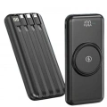 Kablosuz Çoklu Şarj Girişli 10.000 Mah Kablolu Powerbank Taşınabilir