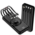Kablosuz Çoklu Şarj Girişli 10.000 Mah Kablolu Powerbank Taşınabilir