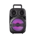 Kablosuz Karaoke Hoparlör Mikrofonlu RGB Işıklı Bluetooth Speaker USB TF Kart Destekli